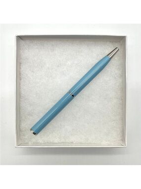 Coach Light Blue Lacquer Twist Ballpoint Pen with Silver Trim NWOT